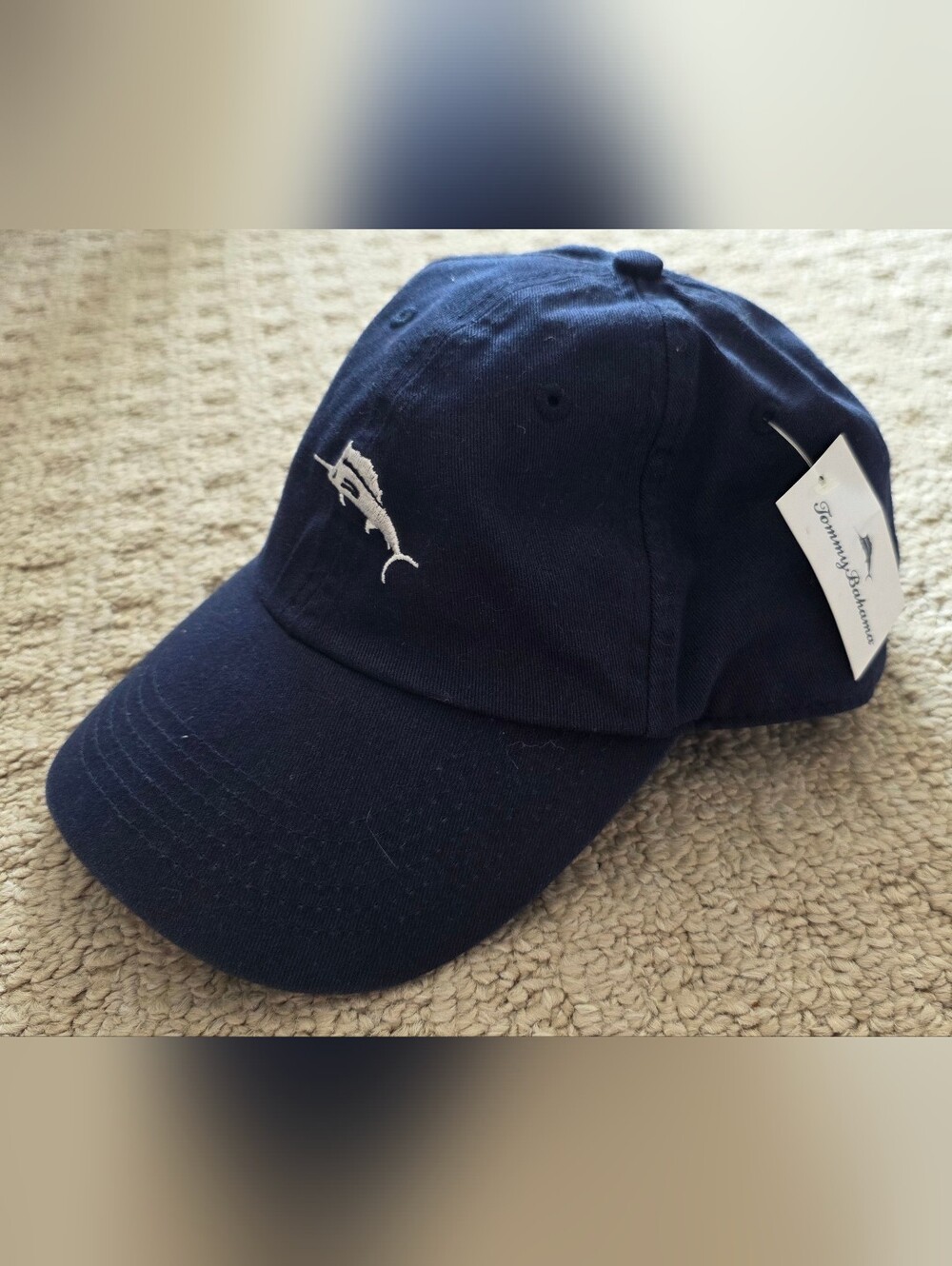 Tommy Bahama Navy Embroidered Beverage-Label Cap